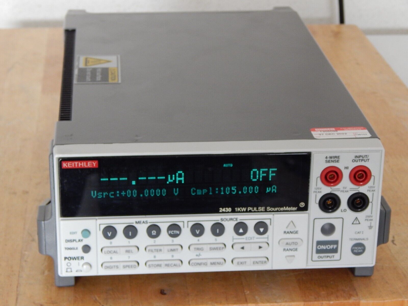 Keithley 2430 1kW Pulse Mode SourceMeter to 100V & 10A, REV C34, OEM NIST Cal Keithley 2430 1kW Pulse Mode SourceMeter to 100V & 10A, REV C34, OEM NIST Cal